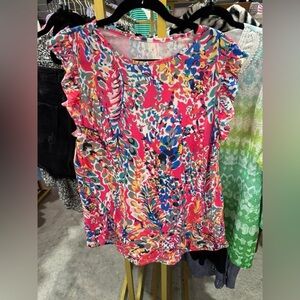 Colorful Abstract Print Women's Top
